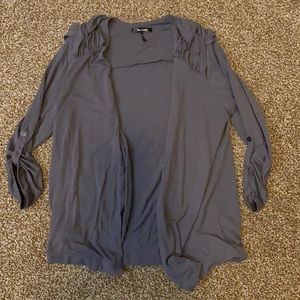Daisy Fuentes Medium Gray Light Cardigan Top 3/4